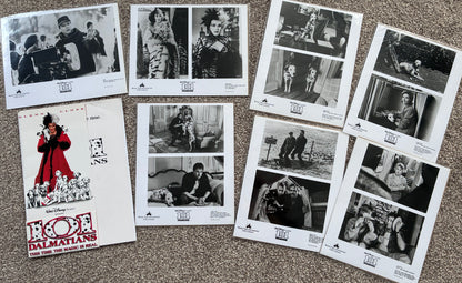 Original 7 B&W Stills + Press Pack for Walt Disney's 101 Dalmatians from 1996