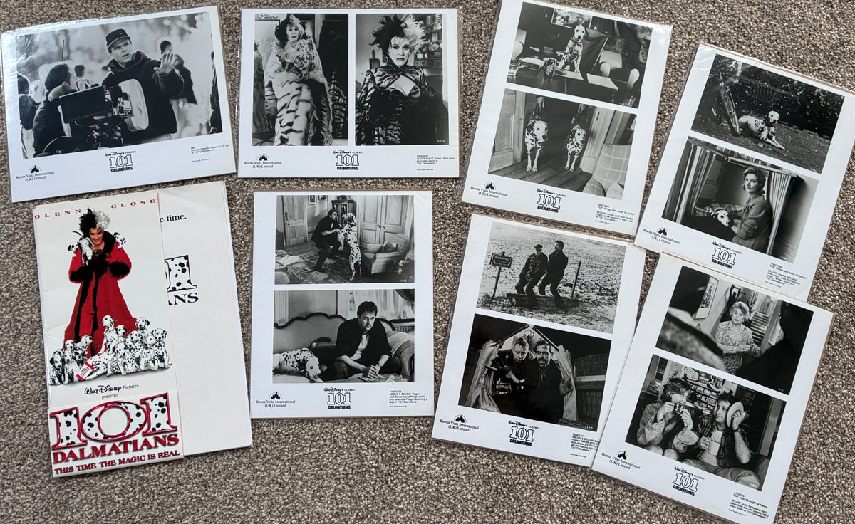 Original 7 B&W Stills + Press Pack for Walt Disney's 101 Dalmatians from 1996