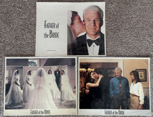 Father of The Bride (1991) Original 14"x 11" Lobby Cards x 3 Steve Martin & Diane Keaton