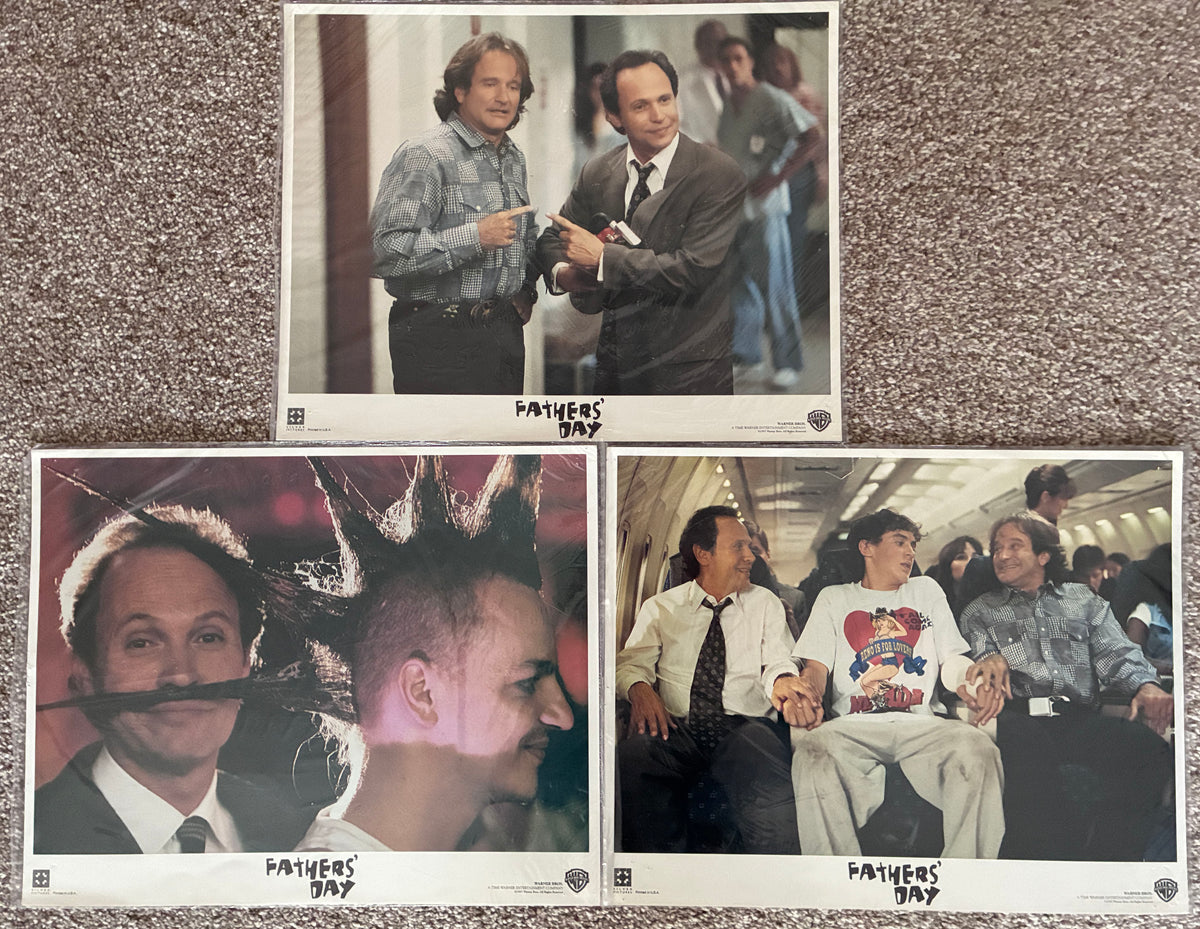 FATHERS' DAY 1997 Original 14"x 11" Lobby Cards x 3 Robin Williams & Billy Crystal