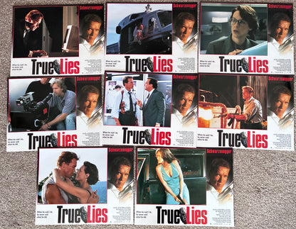 TRUE LIES (1994) Original 14"x 11" Lobby Cards x 8 - Arnie Schwarzegger