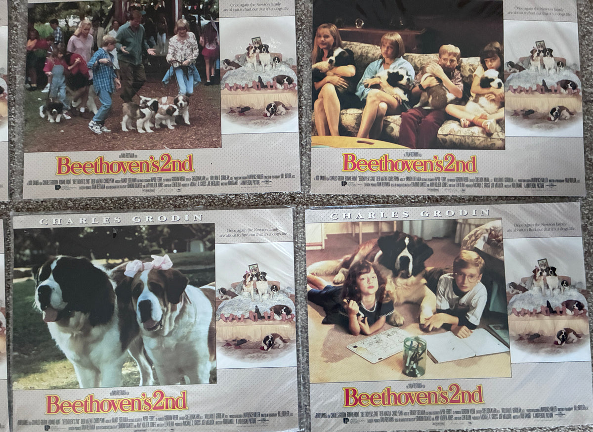 Beethoven's 2nd (1993) Original 14"x 11" Lobby Cards x 6 - Charles Grodin
