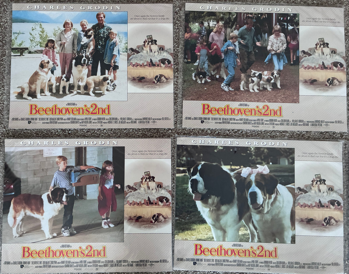 Beethoven's 2nd (1993) Original 14"x 11" Lobby Cards x 6 - Charles Grodin