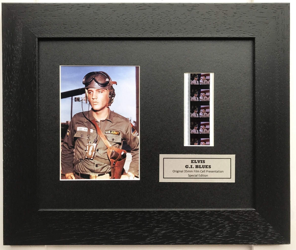Hand crafted display featuring original film cells for ELVIS PRESLEY fans vGIB