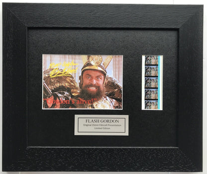 Handmade display featuring original 35mm film cells for a FLASH GORDON fan vSR