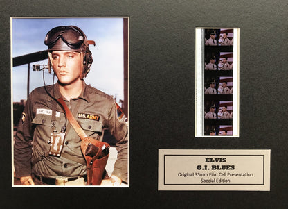 Hand crafted display featuring original film cells for ELVIS PRESLEY fans vGIB