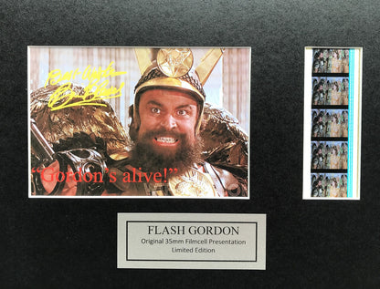 Handmade display featuring original 35mm film cells for a FLASH GORDON fan vSR