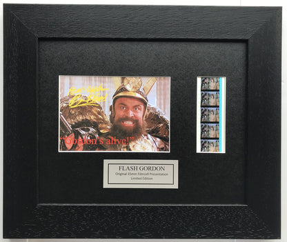 Handmade display featuring original 35mm film cells for a FLASH GORDON fan vSR