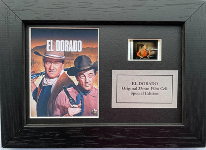 Handmade display featuring original Mini filmcell for El Dorado JOHN WAYNE fans