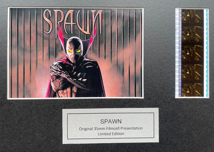 Hand crafted display featuring original 35mm film cells for SPAWN (1997) fans