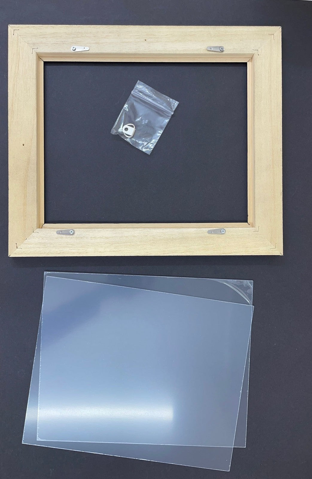 Quality wood frame in two sizes, either 130mm x 180mm or 325mm x 275mm