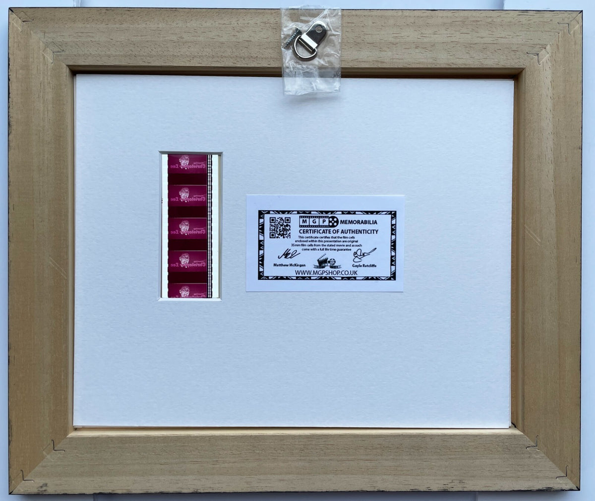 Handmade display featuring original RARE 35mm film cells for DRACULA 1966 fans
