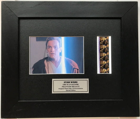Handmade display inc original 35mm film cells for a STAR WARS Ep 1 fan + COA v1