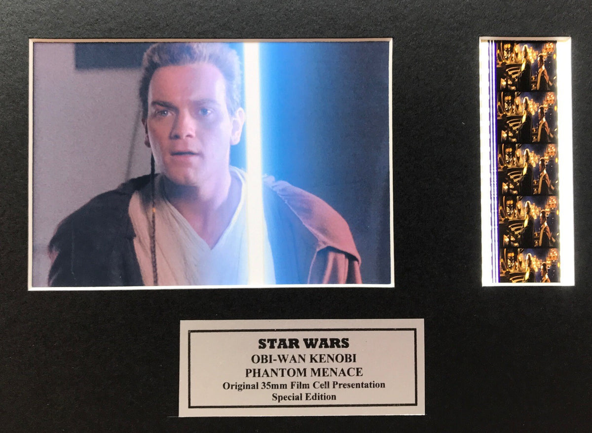 Handmade display inc original 35mm film cells for a STAR WARS Ep 1 fan + COA v1