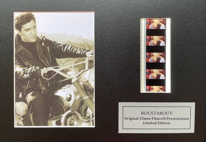 Hand crafted display featuring original 35mm filmcells for ELVIS PRESLEY fans vR