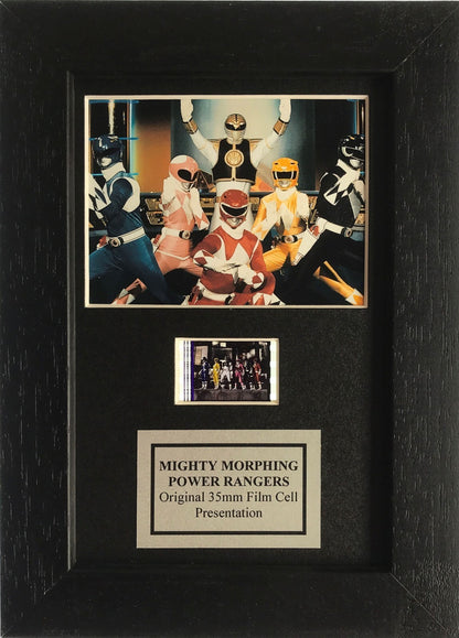 Hand crafted display featuring original film cells for Power Rangers fans + COA