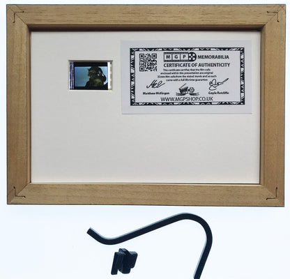 Hand crafted display featuring original film cell for a HIGHLANDER fan + COA